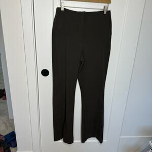 House Of Harlow Brown Plaid Print Split Hem High Waisted Pants Size 8
